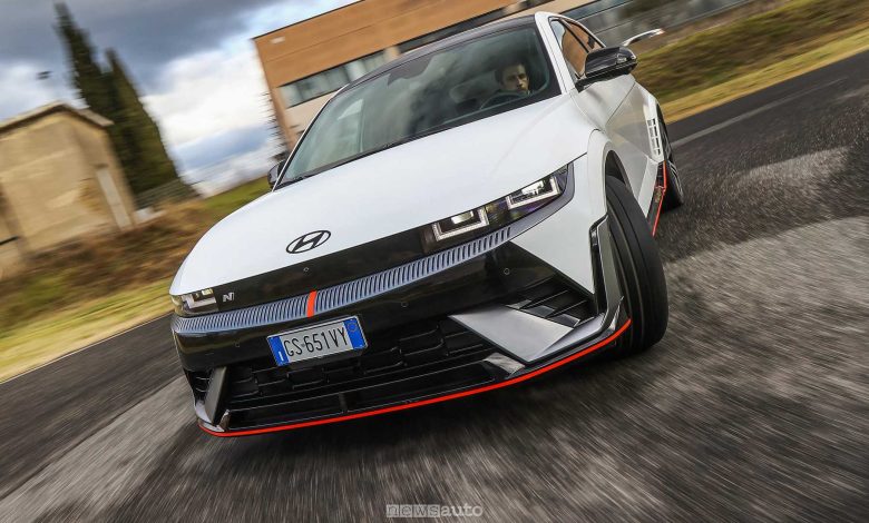 Hyundai Ioniq 5 N test in pista all'Isam di Anagni