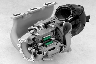 Nuova Porsche 911 Turbo S turbocompressore elettrico (eTurbo)