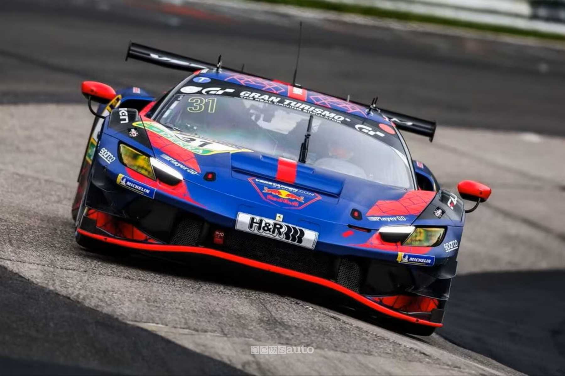 Verstappen in Ferrari vince al Nürburgring