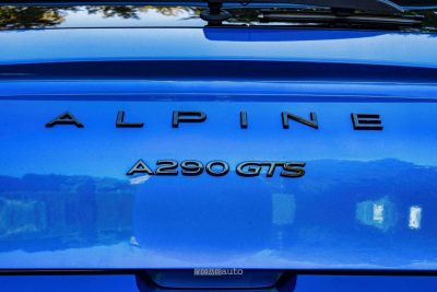 Alpine A290 GTS logo portellone posteriore