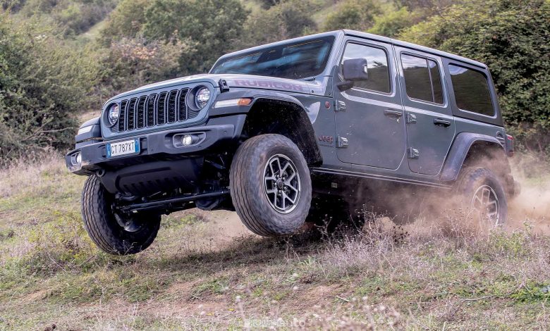 La Jeep Wrangler Rubicon durante un test di newsauto.it ed ELABORARE 4x4