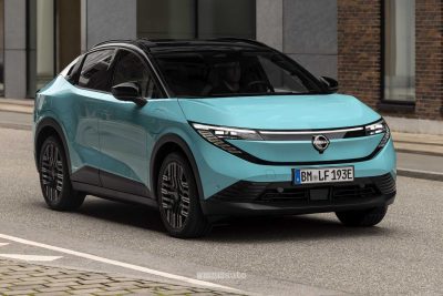 Nuova Nissan Leaf anteriore 3/4