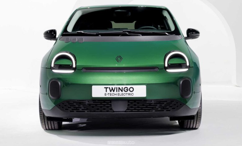 Renault Twingo E-Tech-Electric Techno Vert Absolu frontale