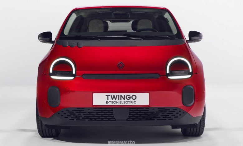 Renault Twingo E-Tech-Electric Techno Rouge Absolu frontale