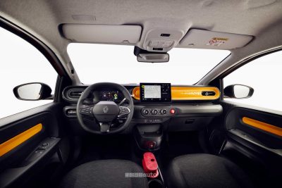 Renault Twingo E-Tech-Electric Techno Jaune Mango plancia abitacolo