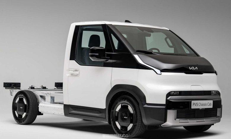 Kia PV5 Chassis Cab anteriore 3/4