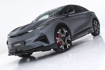 Alpine A390 GTS anteriore 3/4