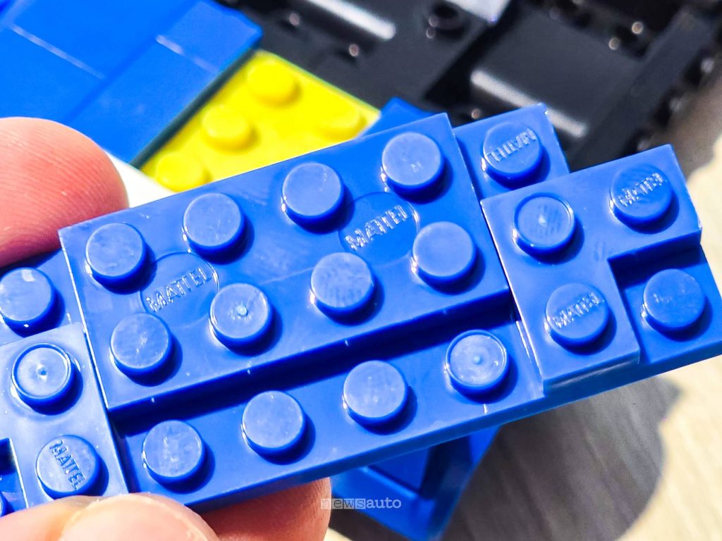 Mattel Brick Shop Audi RS2 dettaglio mattoncini