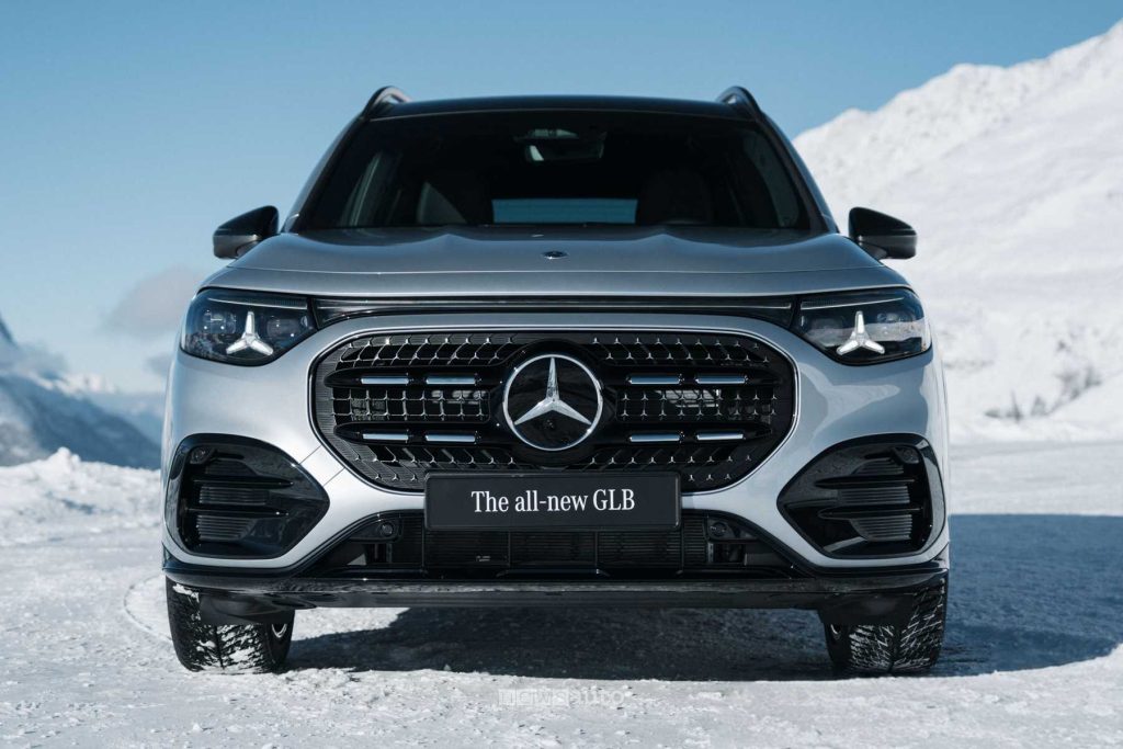 Nuova Mercedes GLB ibrida frontale