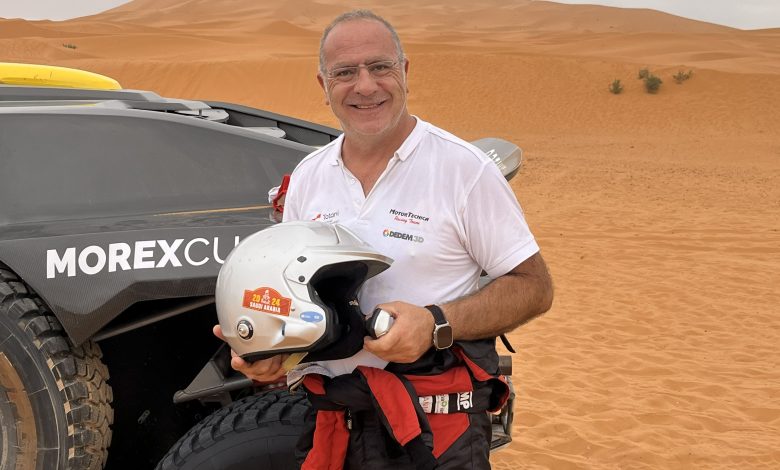 Silvio Totani con il buggy Optimus Evo 5 per la Dakar 2026
