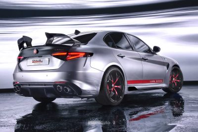 Alfa Romeo Giulia Quadrifoglio Luna Rossa posteriore 3/4